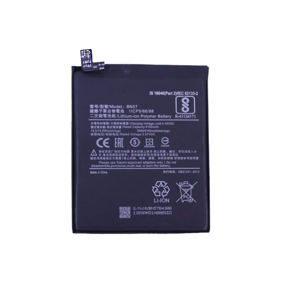 Bateria BN57 para Xiaomi Poco X3/Poco X3 Pro NFC 5160mAh